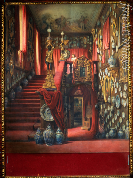 Premazzi Ludwig (Luigi) - Staircase in the House of Baron Alexander von Stieglitz in Saint Petersburg