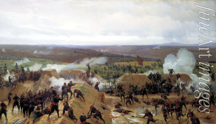 Dmitrijew-Orenburgski Nikolai Dmitrijewitsch - Die dritte Attacke der Russen auf der linken Flanke beim Dorf Griwiza in der Schlacht von Plewen am 11. September 1877