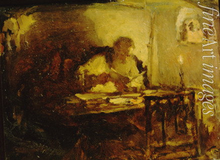 Pasternak Leonid Osipovich - Leo Tolstoy in his Study room