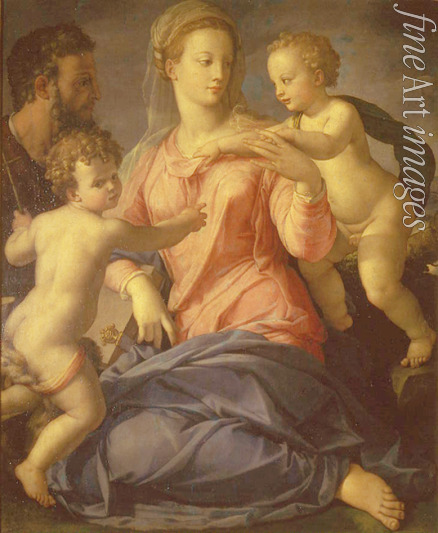 Bronzino Agnolo - The Holy Family with the young John the Baptist