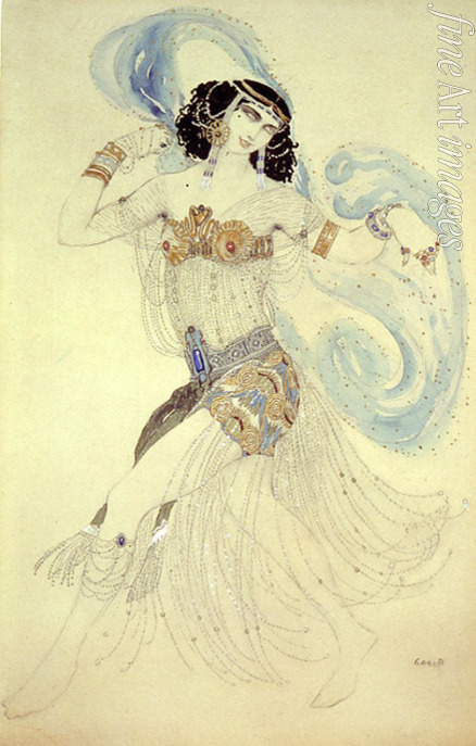 Bakst Léon - Dance of the seven veils. Costume design for the Ballet 