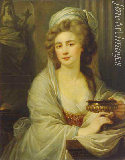Unbekannter Künstler - Porträt von Gräfin Sofia Potocka-Witt (1760-1822)