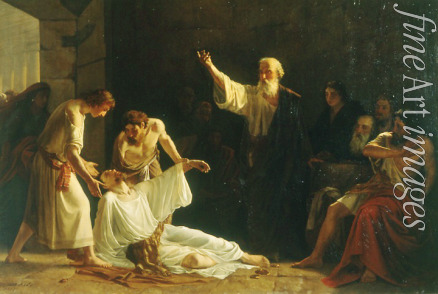 Harlamov (Harlamoff) Alexei Alexeyevich - The Punishment of Ananias and Sapphira