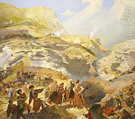 Gagarin Grigori Grigoriewitsch - Die russisch-tscherkessische Schlacht von Achatla am 8. Mai 1841