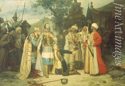 Lossew Nikolai Dmitriewitsch - Großfürst Michael von Tschernigow im Heerlager Khans Batu des Prächtigen