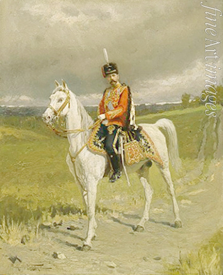 Makovsky Alexander Vladimirovich - Portrait of Emperor Nicholas II (1868-1918)