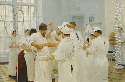 Repin Ilja Jefimowitsch - Der Chirurg Evgeni Pawlow im Operationssaal