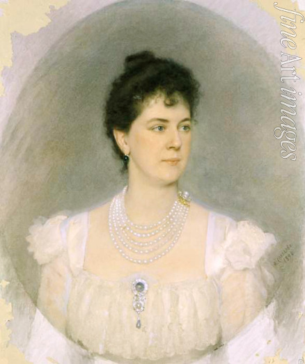 Sokolow Alexander Petrowitsch - Porträt der Pädagogin, Sammlerin und Künstlerin Grossfürstin Maria Tenischewa (1858-1928)