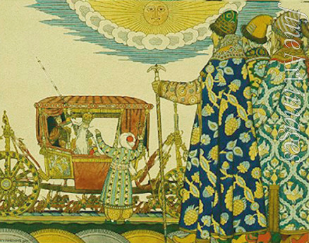 Bilibin Ivan Yakovlevich - Illustration to the fairytale The Golden Cockerel by A. Pushkin