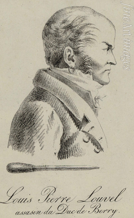 Anonymous - Portrait of Pierre Louis Louvel (1783-1820), a Bonapartist saddler, assassinated the Duc de Berry
