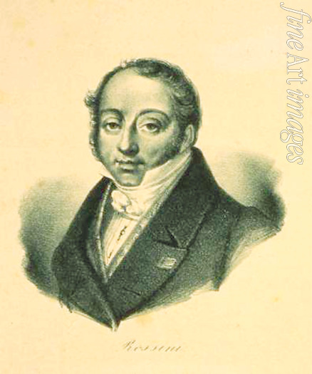 Französischer Meister - Porträt des Komponisten Gioachino Antonio Rossini (1792-1868)